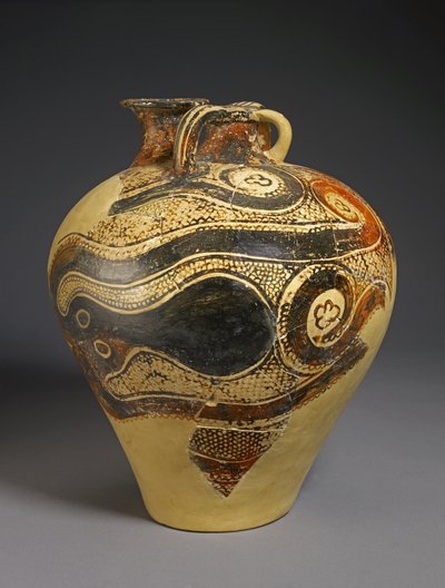 Pot en céramique avec motif de pieuvre, Knossos, Crète, période minoenne tardive II, vers 1450-1400 av. J.-C. - Minoan